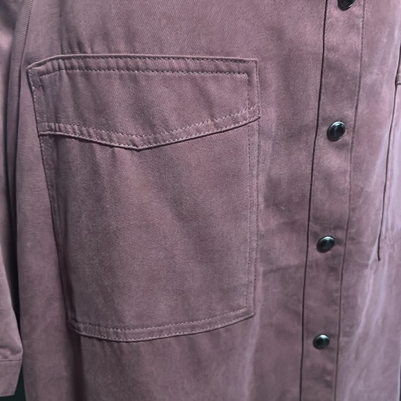 MICHAEL STARS SNAP FRONT SHIRT DRESS BURGUNDY SIZE SMALL - Picture 6 of 8